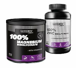 Akcia: 100% Magnesium Bisglycinate + 100% Zinc Bisglycinate - Prom-IN 416 g + 120 kaps. Grapefruit