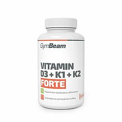 Vitamin D3+K1+K2 Forte - GymBeam 120 kaps.