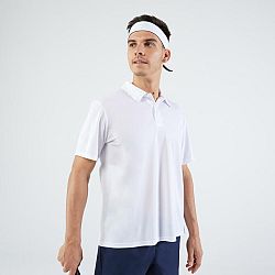 ARTENGO Pánske polo tričko Essential na tenis s krátkym rukávom biele L