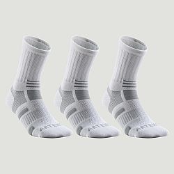 ARTENGO Športové ponožky RS 560 vysoké 3 páry bielo-sivé biela 35-38