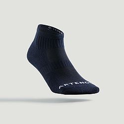 ARTENGO Tenisové ponožky RS 500 stredné 3 páry tmavomodré 39-42