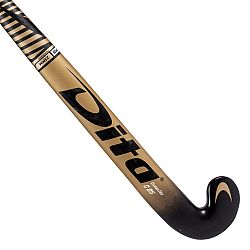 DITA Hokejka pre skúsených dospelých hráčov mid bow 85% karbón Compotec C85 čierno-zlatá okrová 36,5_QUOTE_
