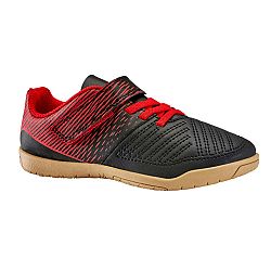 KIPSTA Detská futsalová obuv 100 čierno-červená čierna 32