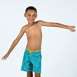 NABAIJI Chlapčenské šortkové plavky 100 Smile dlhé tyrkysovo-oranžové modrá 12-13 r (151-160 cm)