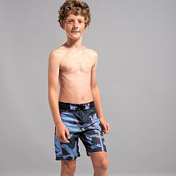 OLAIAN Chlapčenské plážové šortky 550 čierno-modré fialová 14-15 r (161-172 cm)