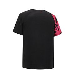 PERFLY Pánske bedmintonové tričko 560 Lite čierno-neónovo purpurové čierna 2XL