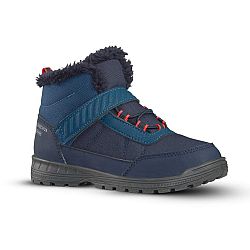 QUECHUA Detská hrejivá nepremokavá turistická obuv SH100 na suchý zips 24-34 modrá 26