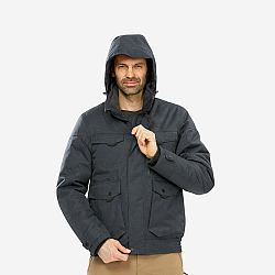 QUECHUA Pánska nepremokavá zimná bunda na turistiku SH500 do -10 °C čierna S