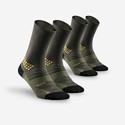 QUECHUA Vysoké turistické ponožky Hike 900 2 páry kaki khaki 39-42