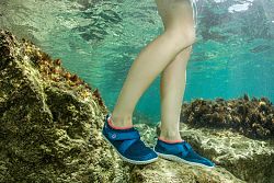 SUBEA Obuv do vody Aquashoes 500 suchý zips modro-ružová tyrkysová 36-37