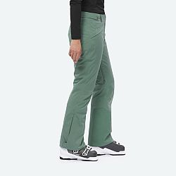 WEDZE Dámske lyžiarske nohavice 580 hrejivé zelené zelená XL