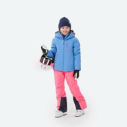 WEDZE Detská lyžiarska hrejivá a nepremokavá bunda 550 modrá 12 rokov