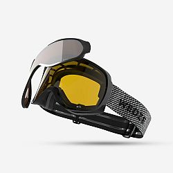 WEDZE Lyžiarske a snowboardové okuliare do každého počasia G 500 I sivé šedá S