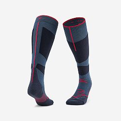 WEDZE Lyžiarske ponožky 500 tmavomodro-červené modrá 44-46